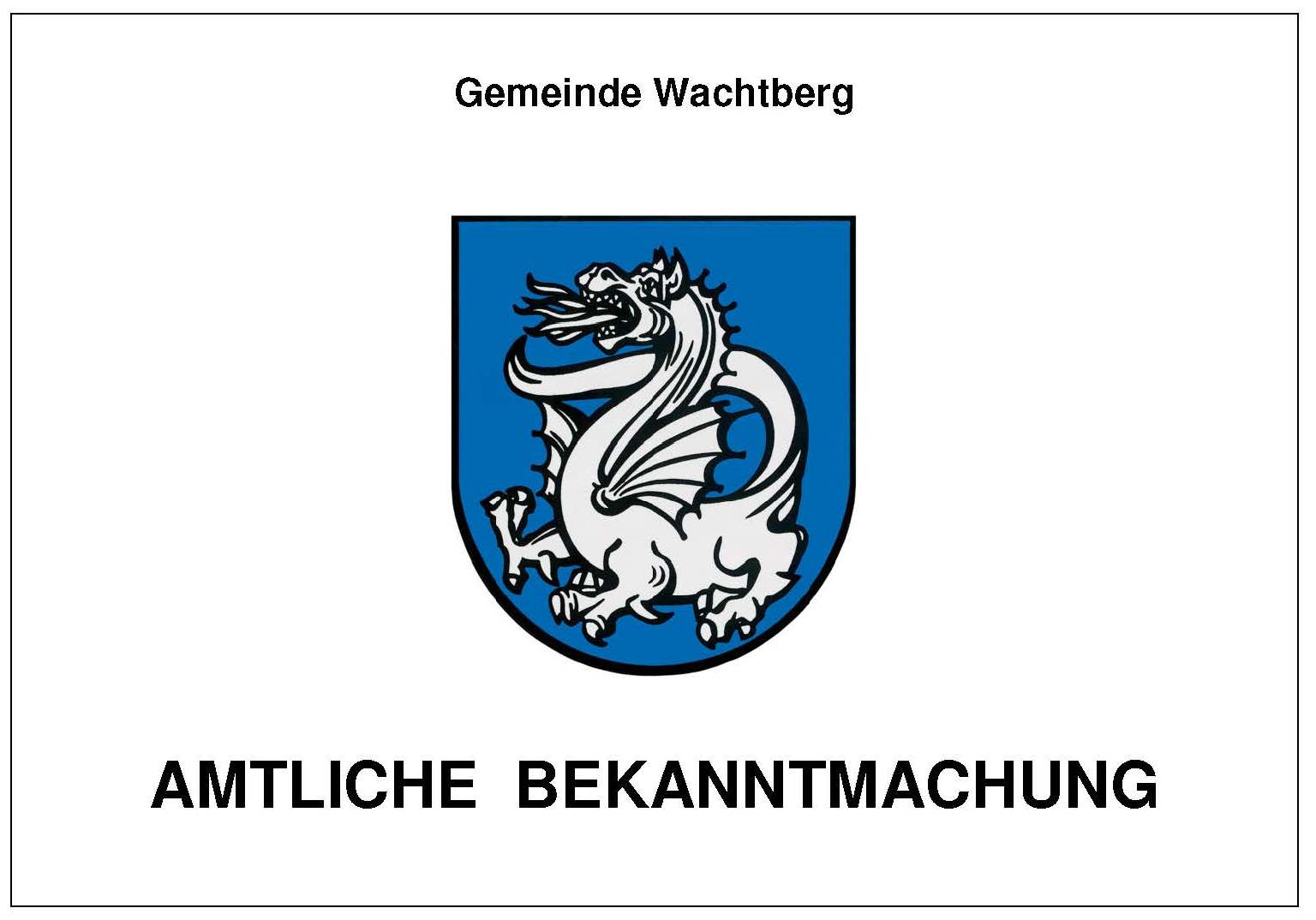 Amtliche Bekanntmachung
