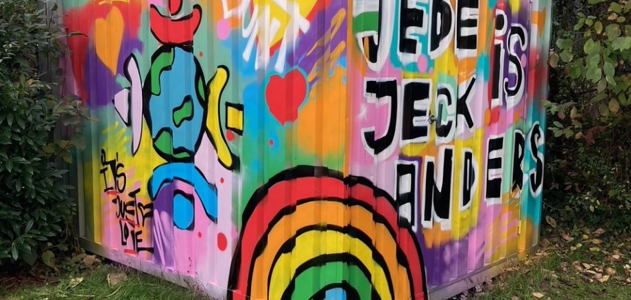 graffiti an einer wand ( jede jeck is anders ) 