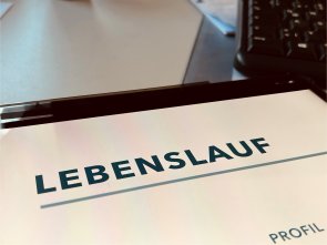 Der Schriftzug Lebenslauf