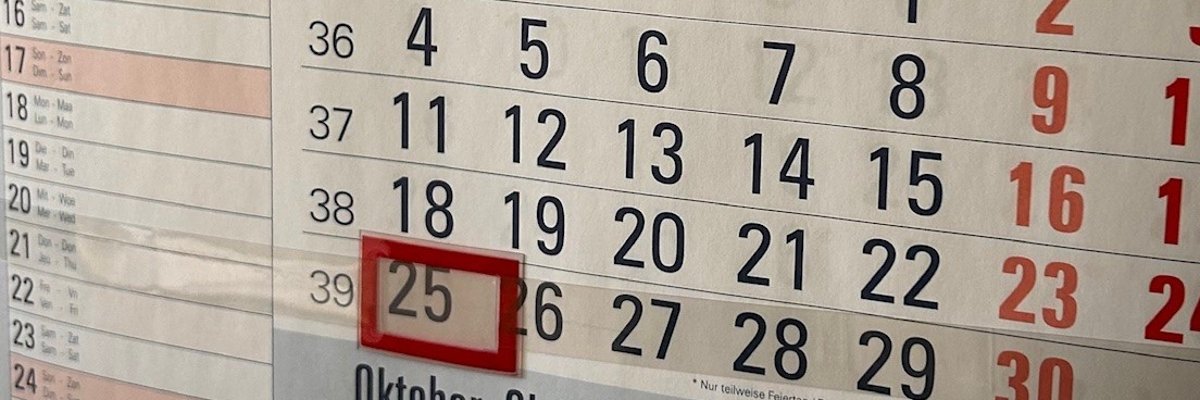 Ein großer Terminkalender