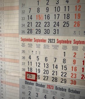 Ein großer Terminkalender