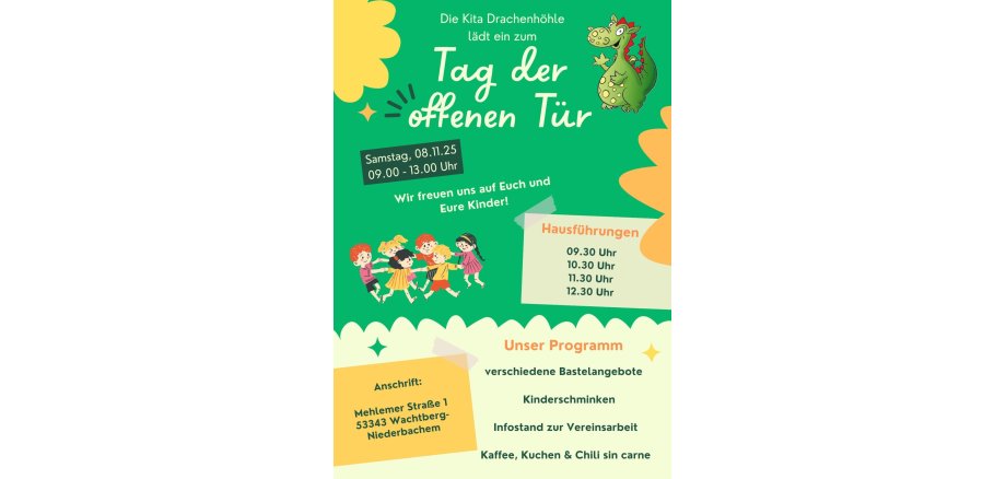 Die Kita Drachenhöhle lädt ein zum - 1 Die Kita Drachenhöhle lädt ein zum - 1