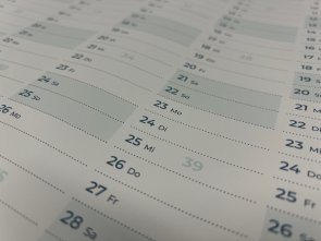 Ausschnitt eines Kalenders