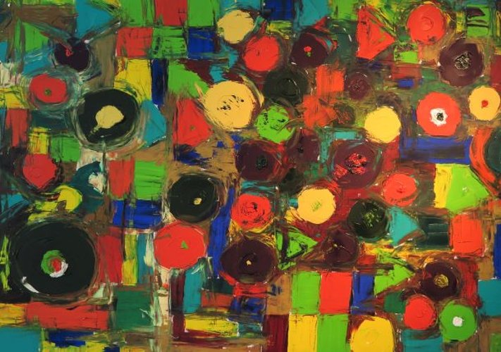 Coloribus: "Ohne Titel" (Öl) von Christiane Rentmeister. (Foto: Gemeinde Wachtberg/mm)