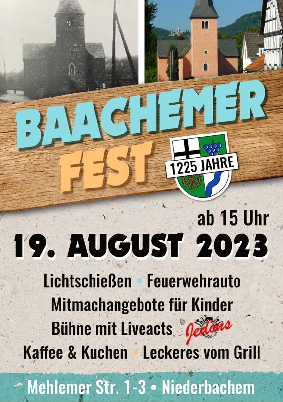 Niederbachem: Baachemer Fest 19.08.2023 (Plakat)